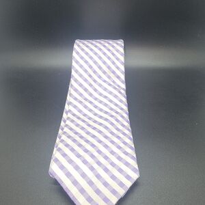 Calvin Klein Lavender and White Checkered Tie